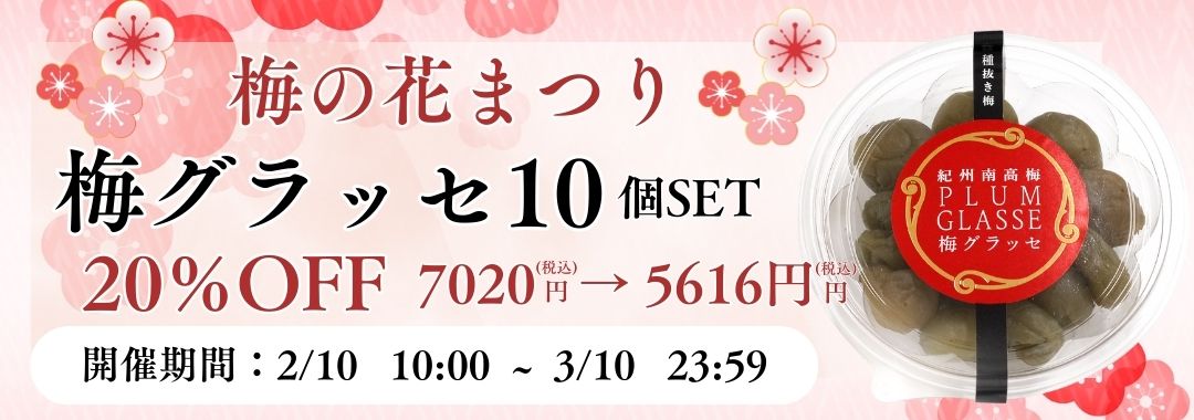 梅グラッセ10個セット梅の花まつり