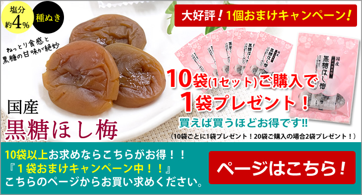 紀州南高梅 種ぬき黒糖ほし梅 60g